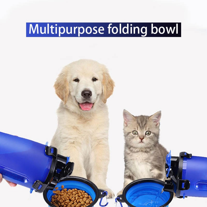 Large Collapsible Dog Pet Folding Silicone Bowl Outdoor Travel 350/1000ml