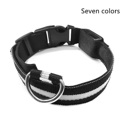 LED Dog/Cat Luminous Collar Night Safety Flashing Glow in Dark Adjustable