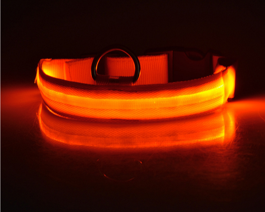 LED Dog/Cat Luminous Collar Night Safety Flashing Glow in Dark Adjustable