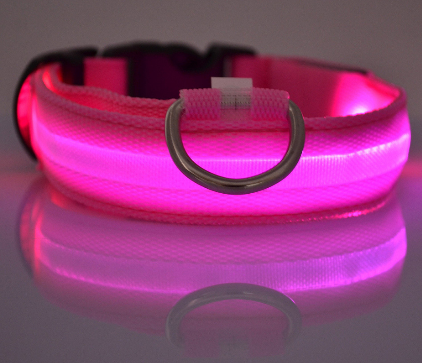 LED Dog/Cat Luminous Collar Night Safety Flashing Glow in Dark Adjustable