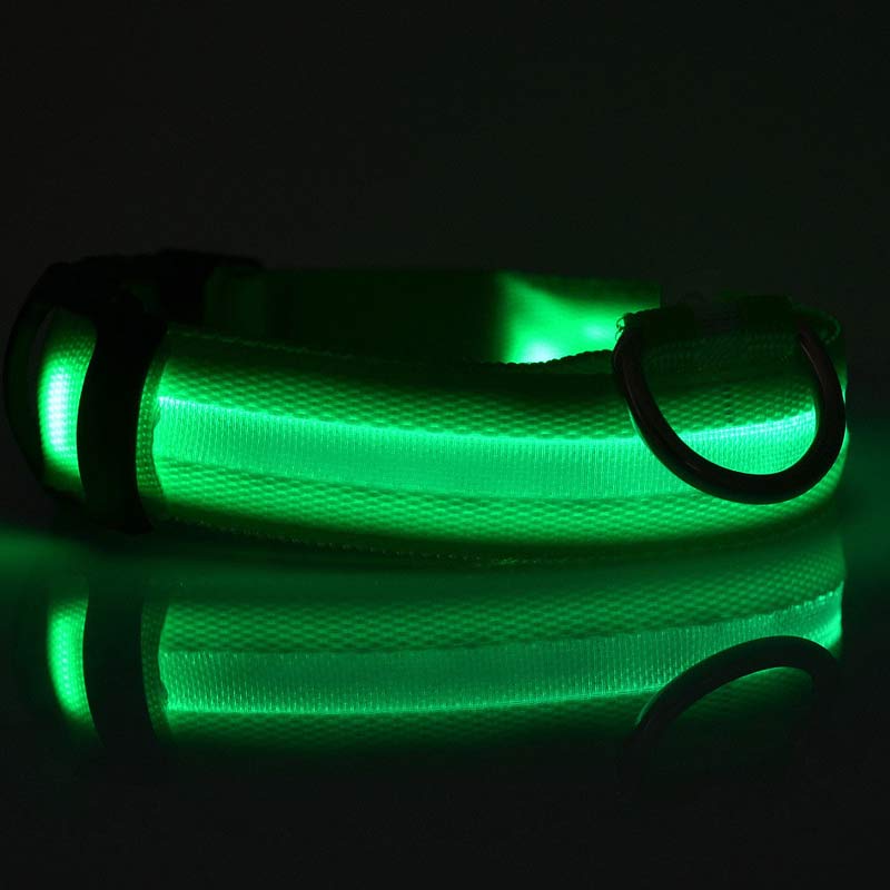 LED Dog/Cat Luminous Collar Night Safety Flashing Glow in Dark Adjustable