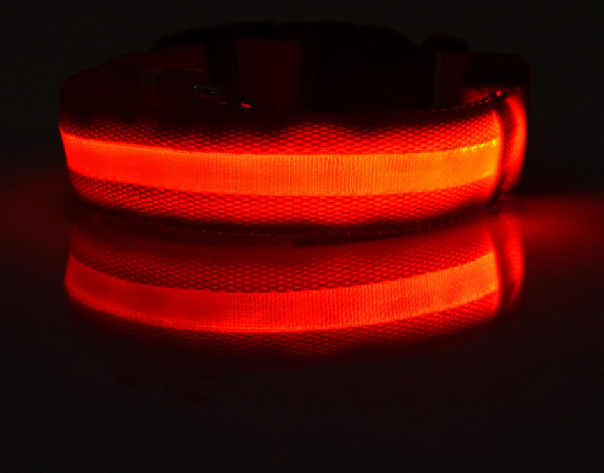 LED Dog/Cat Luminous Collar Night Safety Flashing Glow in Dark Adjustable
