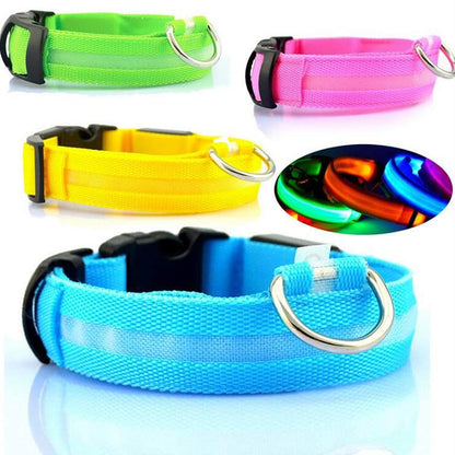 LED Dog/Cat Luminous Collar Night Safety Flashing Glow in Dark Adjustable