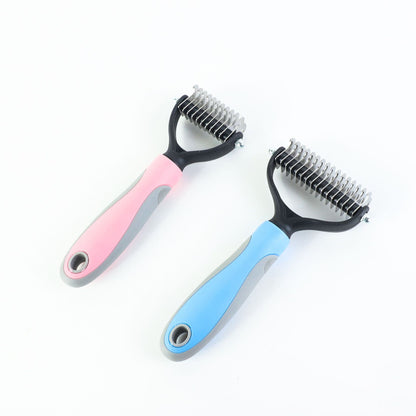 Stainless Double-sided Pet Brush Hair Removal Comb For Grooming