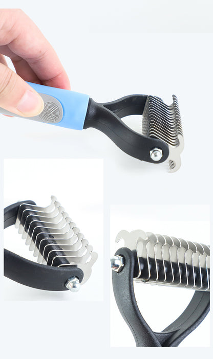 Stainless Double-sided Pet Brush Hair Removal Comb For Grooming