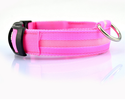 LED Dog/Cat Luminous Collar Night Safety Flashing Glow in Dark Adjustable