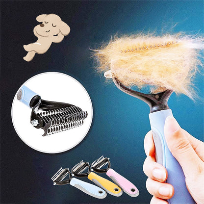 Stainless Double-sided Pet Brush Hair Removal Comb For Grooming