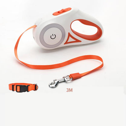 Dog or Cat Retractable Leash/Collar Automatic Traction