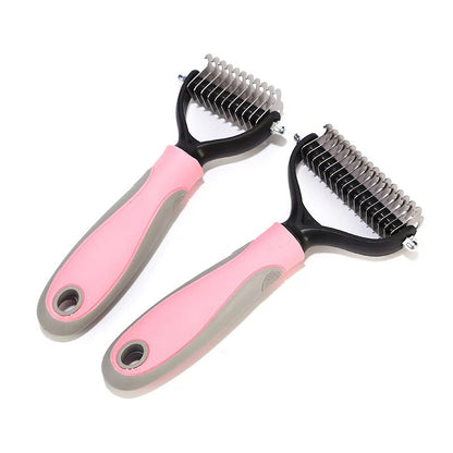 Stainless Double-sided Pet Brush Hair Removal Comb For Grooming