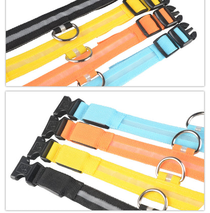 LED Dog/Cat Luminous Collar Night Safety Flashing Glow in Dark Adjustable