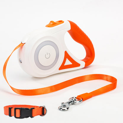 Dog or Cat Retractable Leash/Collar Automatic Traction